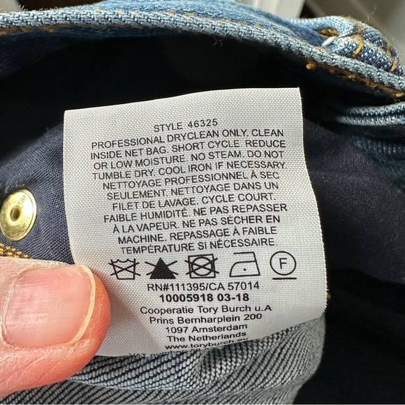 Tory Burch Connor Crop Fringe Hemmed Jeans Size 26 Beach Vacation Resort Holiday - Picture 7 of 13